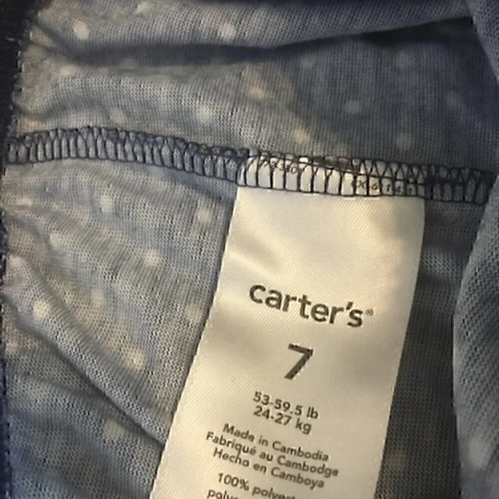 Carters  Girls size 7  pajama shorts